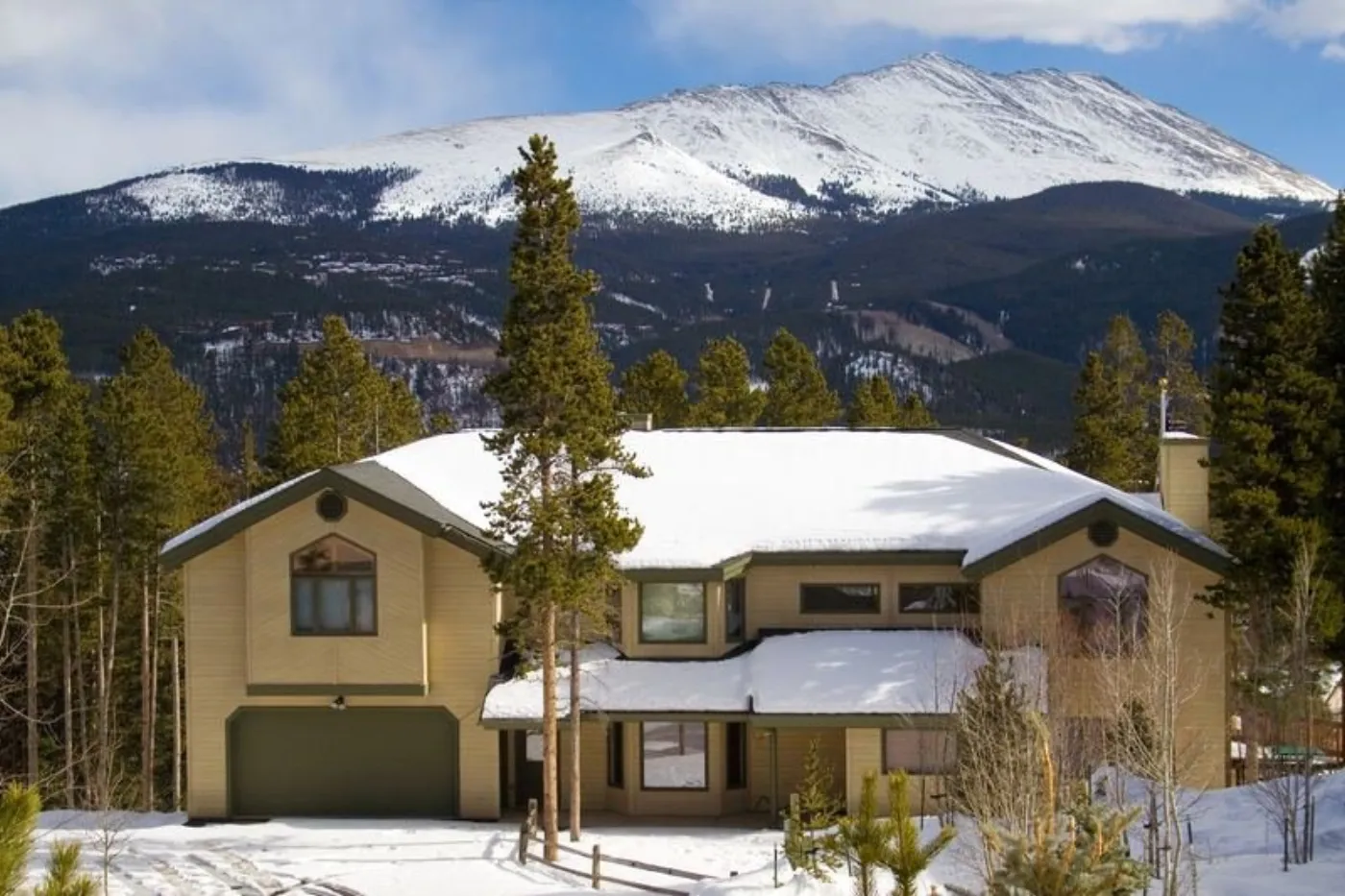 snow covered house in Colorado